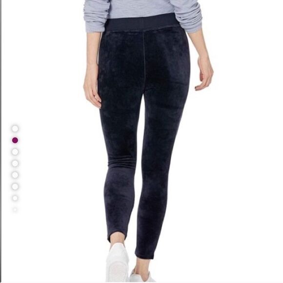 Juicy Couture Stretch Velour Rodeo Drive Legging Regal Navy Blue Large NEW - Picture 9 of 9